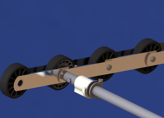 CNAS Precision Escalator Parts Pitch 133.33 Hollow Axles Roller Inside Link